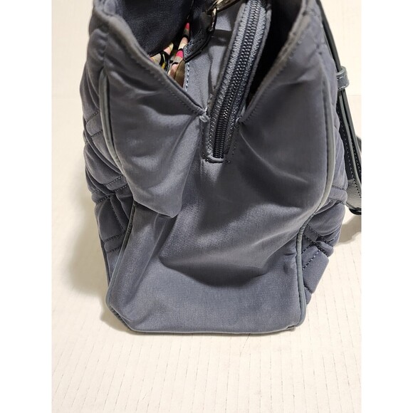 Vera Bradley Womens Purse Solid Gray Quilted 2 Handles Shoulder Strap Pockets - Picture 5 of 12